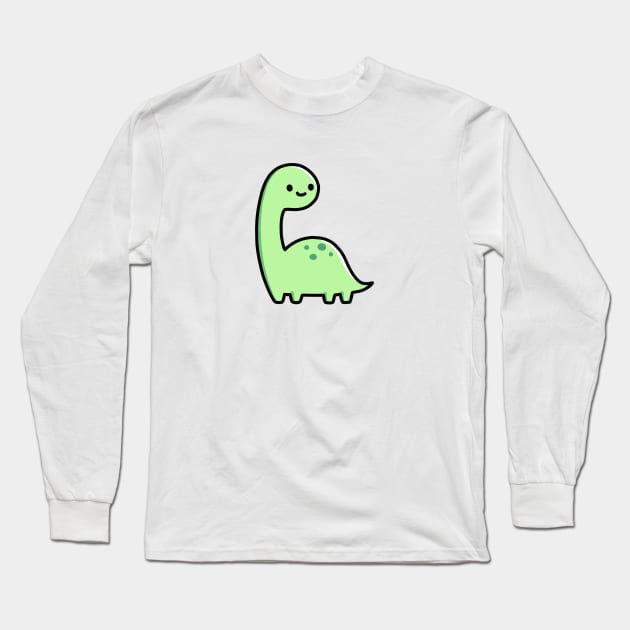 Brontosaurus Long Sleeve T-Shirt by littlemandyart